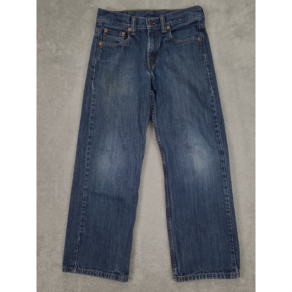 Levis 550 Jeans Boys Size 14R Regular Relaxed Fit Size 27x27 Blue Denim Kids - Picture 1 of 14